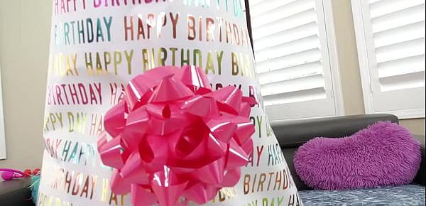 Today is Mark&039;s birthday,and what special thing to give is ofcourse herself.Lana Rhoades wrapped herself and presented it to Mark along with her ASS
